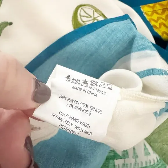 PAPER HEART Smocked Thailand Printed Maxi Dress Medium M - Picture 10 of 11